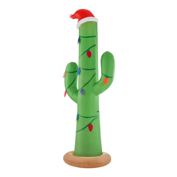 Home Accents Holiday 12 ft. Giant-Sized Inflatable Christmas Cactus