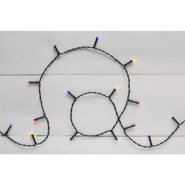 Home Accents Holiday 26 ft. 100-Light multicolor LED Battery-Operated Light String with Timer, 8-Functions