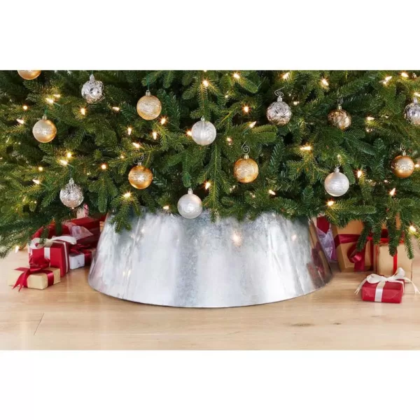 Home Accents Holiday 27 in. D Galvanized Metal Christmas Tree Collar