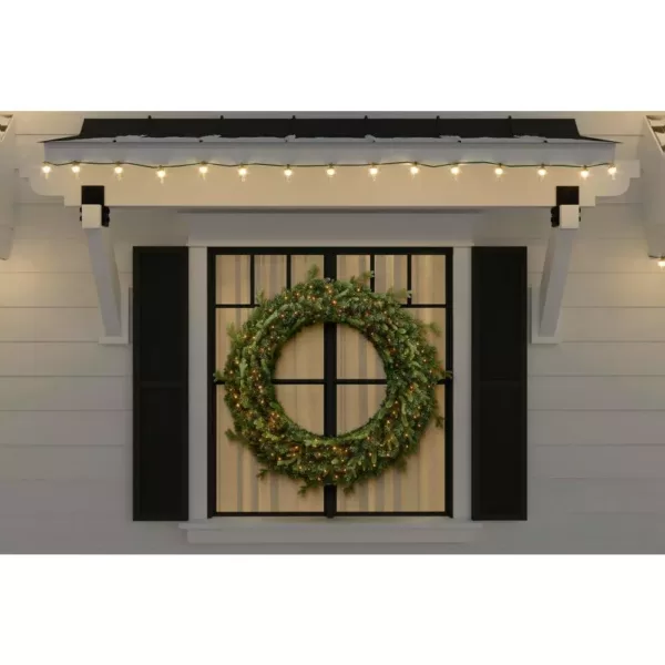 Home Accents Holiday 48 in. Jackson Prelit Led Artificial Wreath with 200-Low Voltage LED Micro Dot Lights