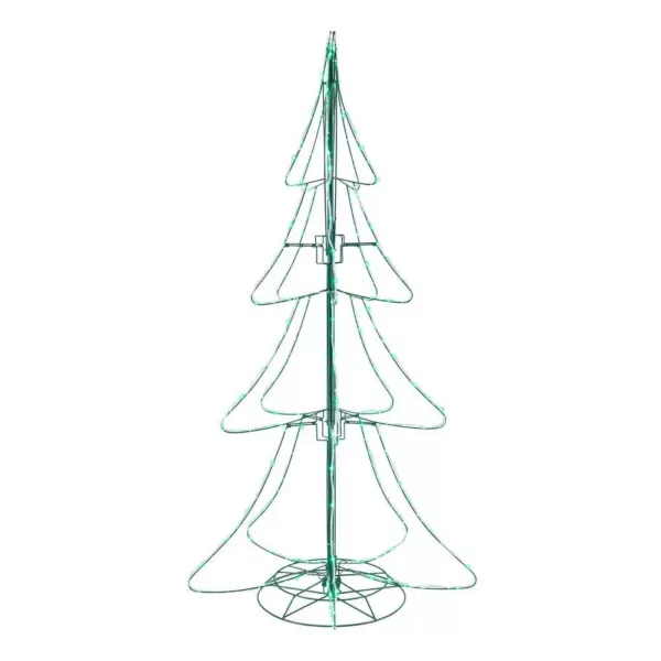 Home Accents Holiday 6 ft Green Twinkling Mini LED Tube Silhouette Tree