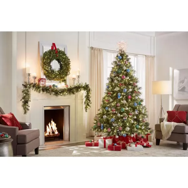 Home Accents Holiday 7.5 ft Sparkling Amelia Pine LED Pre-Lit Artificial Christmas Tree with Warm White Lights